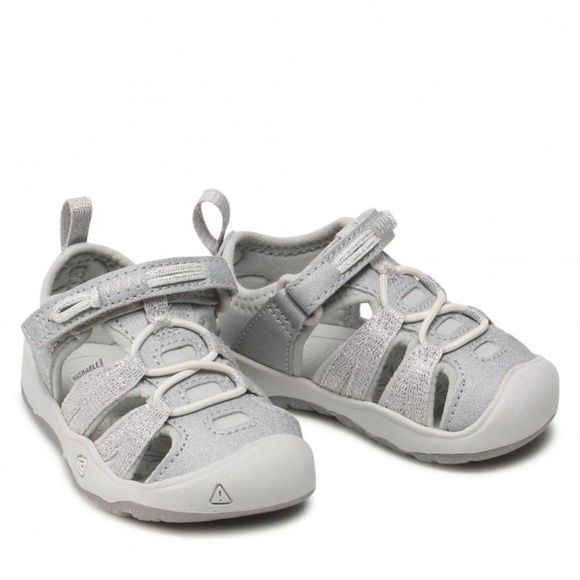 KEEN Baby Toddler Flat And Flexible Lightweighr Moxie Sandals Silver Size 5 NWT - Picture 1 of 8